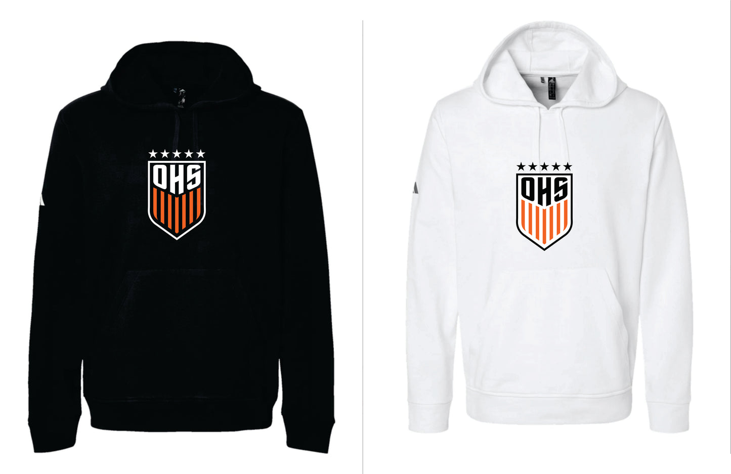 OHS BS Adidas Hoodie. Black, White. Unisex Sizes