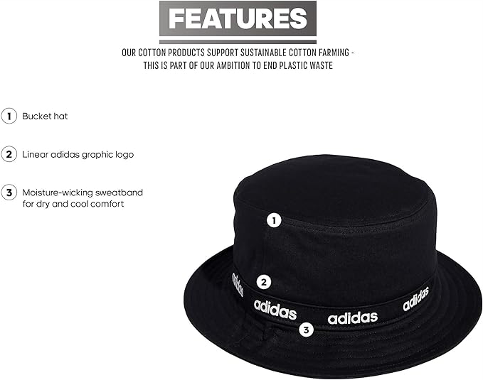 Adidas Womens' Essentials II bucket hat with panther logo