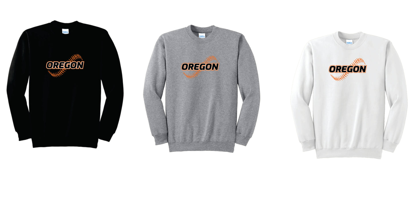 OBB Pullover Crewneck Sweatshirt. Black, White, Gray. Adult and Youth Sizes V1