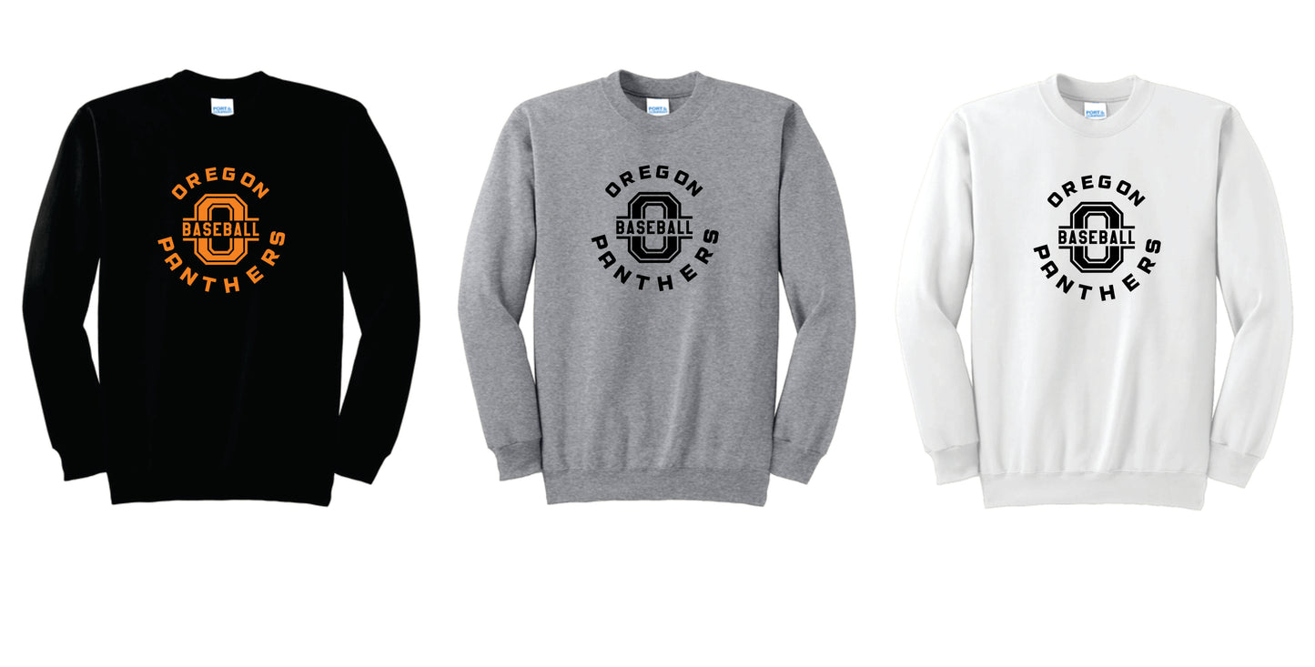 OBB Pullover Crewneck Sweatshirt. Black, White, Gray. Adult and Youth Sizes R1