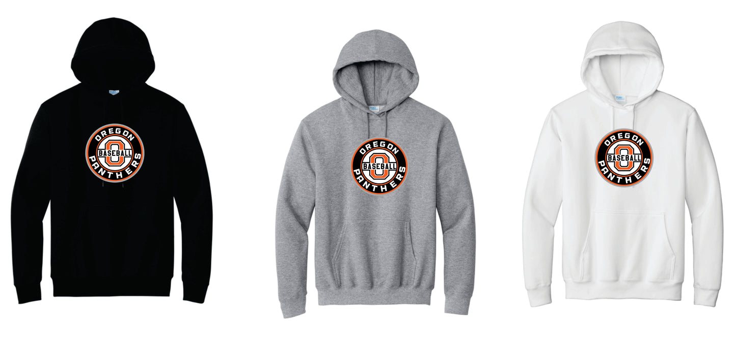 OBB Cotton Blend Hoodie. Black, Gray, White. Adult and Youth Sizes V2
