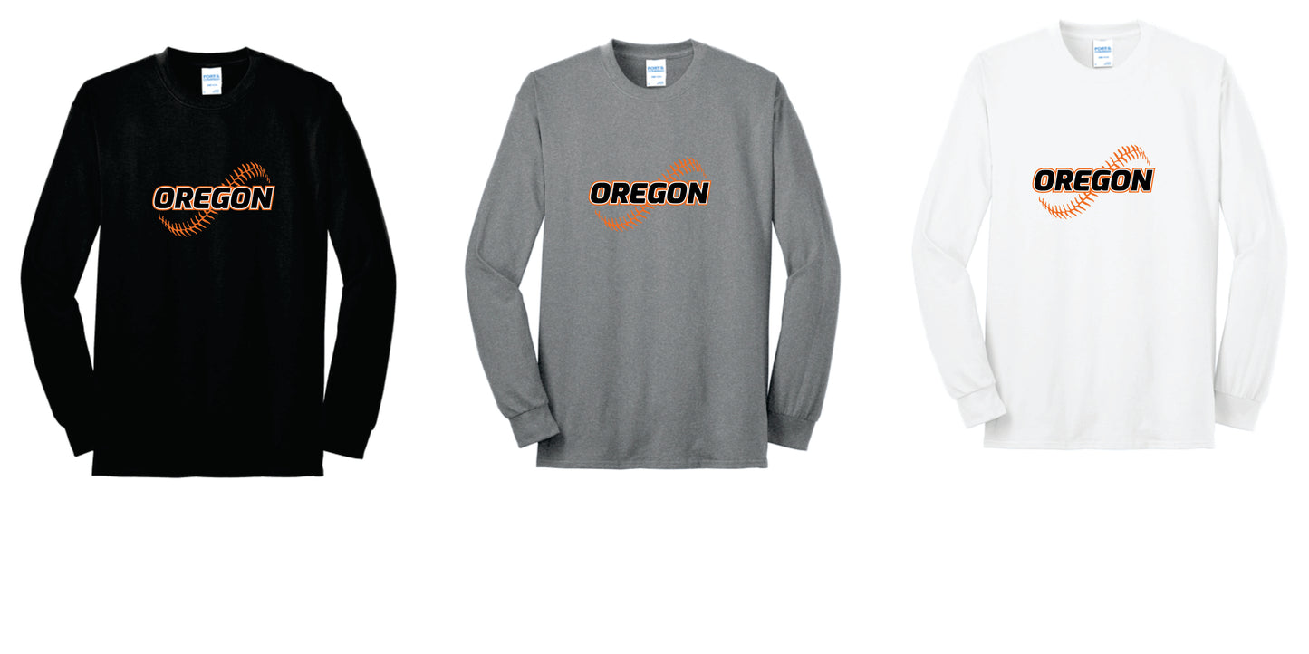 OBB Long Sleeve Blend T-shirt. Adult and Youth Sizes V1