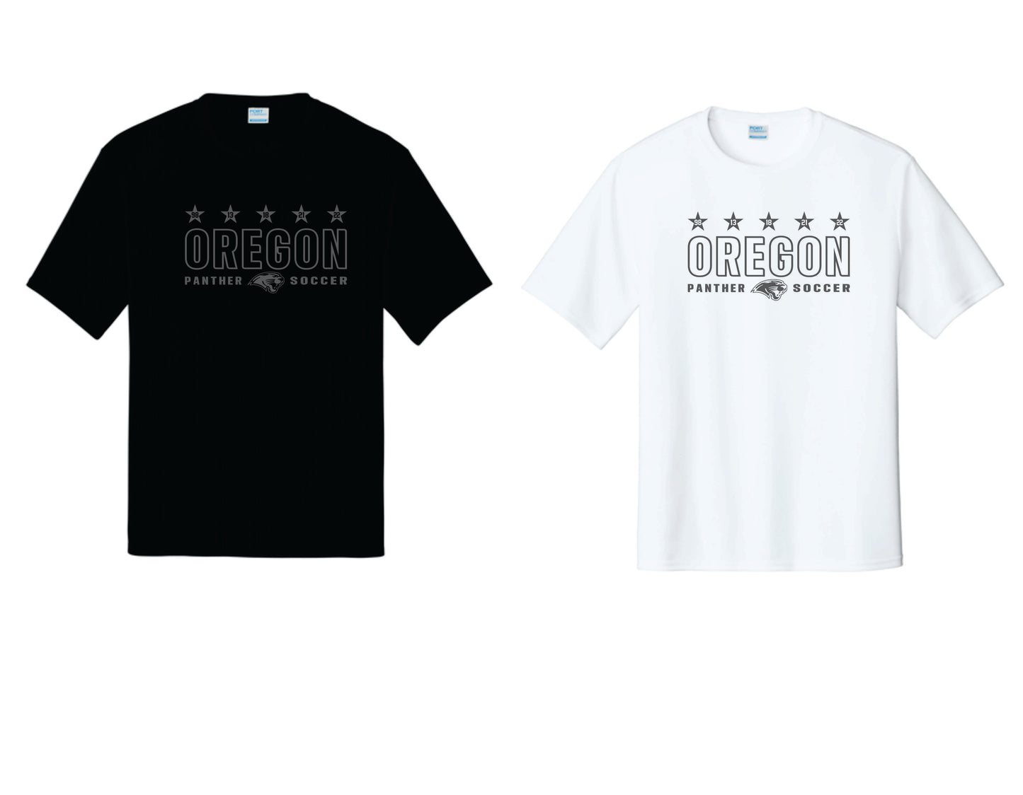 OHS BS Champions Peformance Tee with Digital Print. Black, White. Unisex sizes
