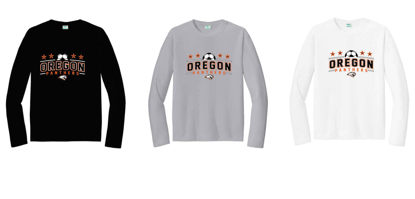 OHS Girls Soccer Champions Performance Long Sleeve Tee with Digital Print. Unisex and Youth Sizes