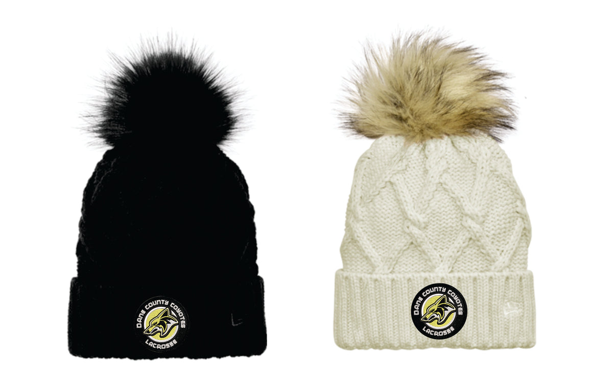 Coyotes New Era Faux Fut Pom Beanie