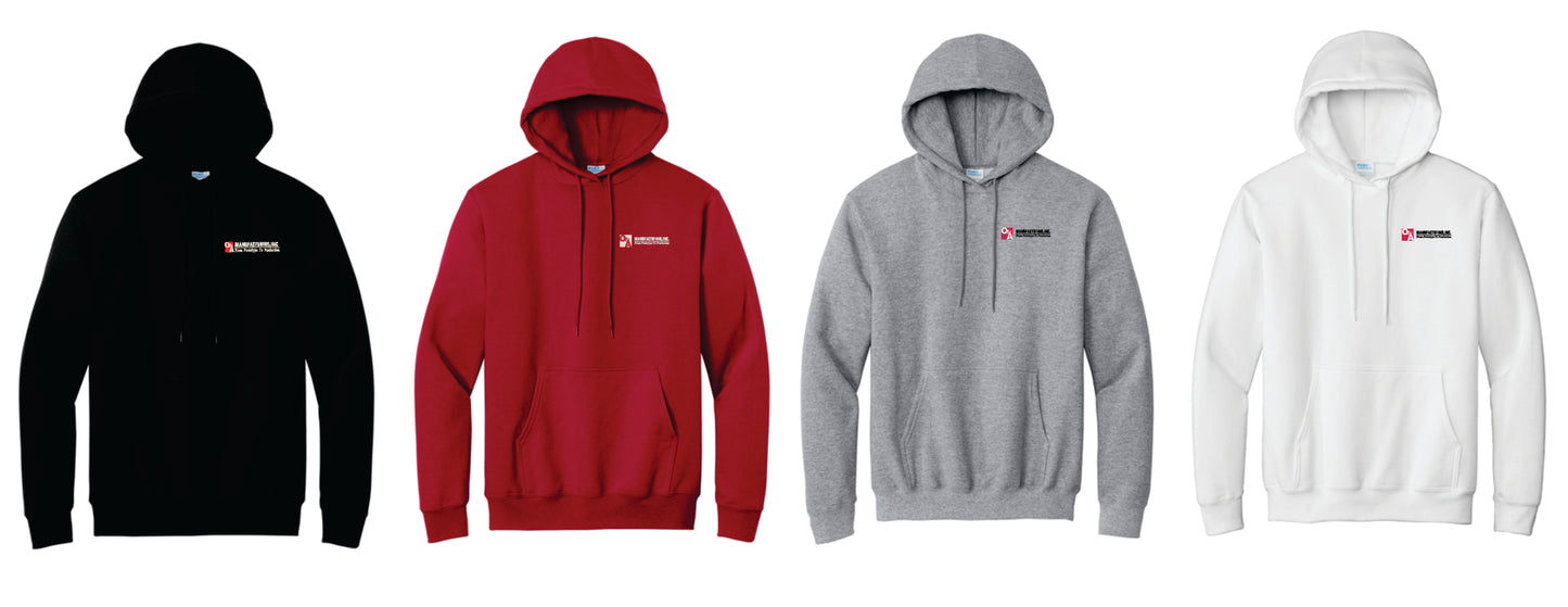 O&A Cotton Blend Hoodie with Embroidered Logo