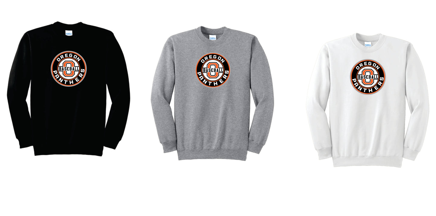 OBB Pullover Crewneck Sweatshirt. Black, White, Gray. Adult and Youth Sizes V2