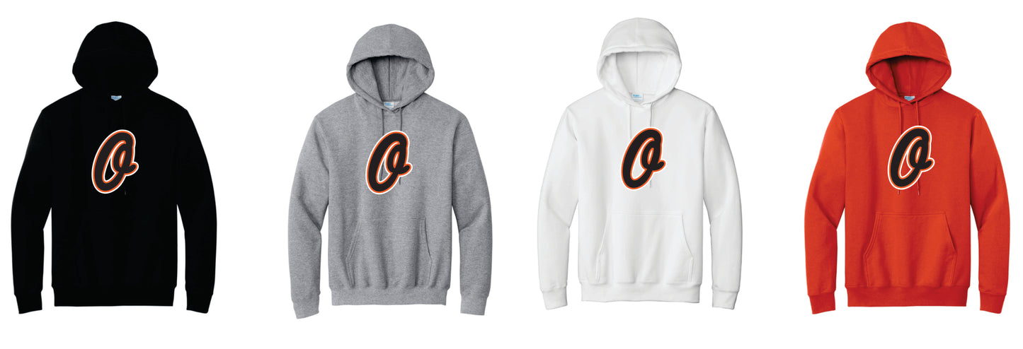 OBB Cotton Blend Hoodie. Black, Gray, White. Adult and Youth Sizes V4