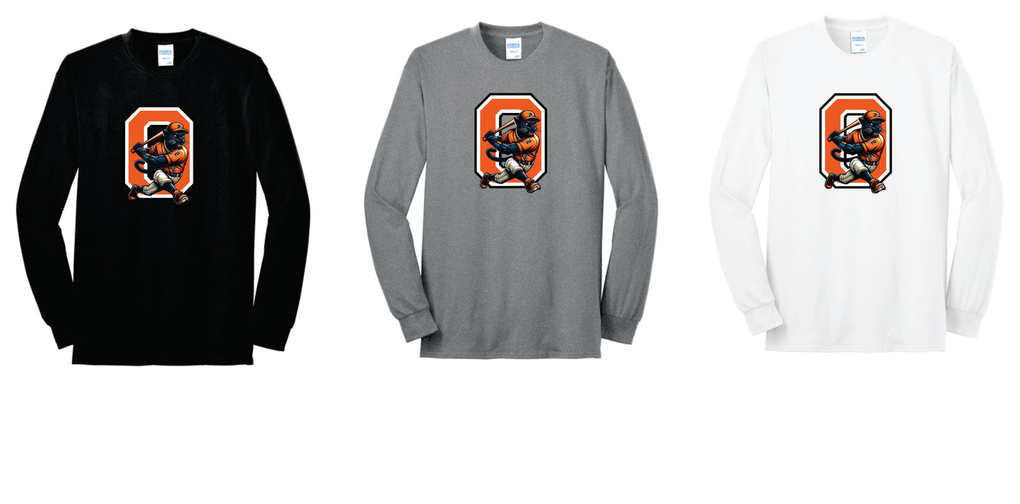 OBB Long Sleeve Blend T-shirt. Adult and Youth Sizes V3