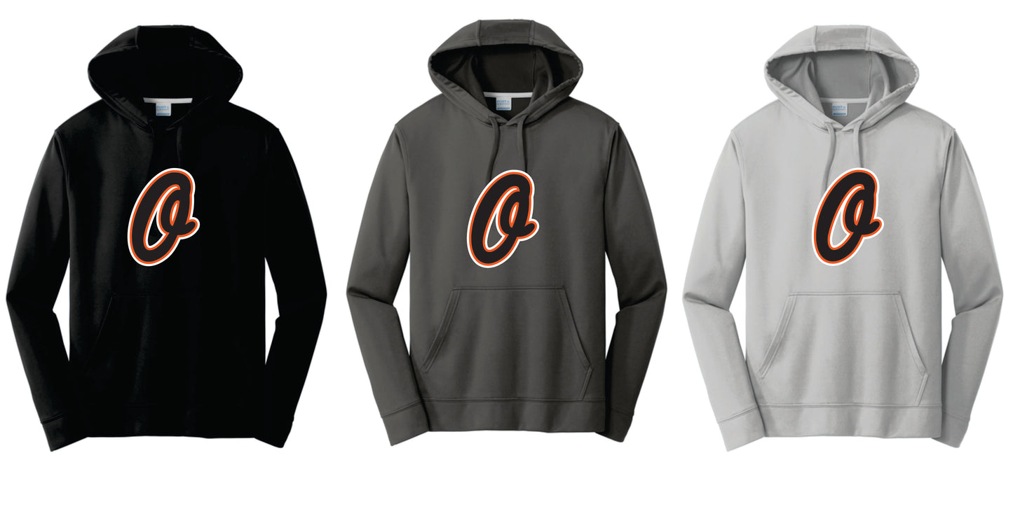 OBB Performance Hoodie. Black, Charcoal,Silver. Adult and Youth Sizes V4