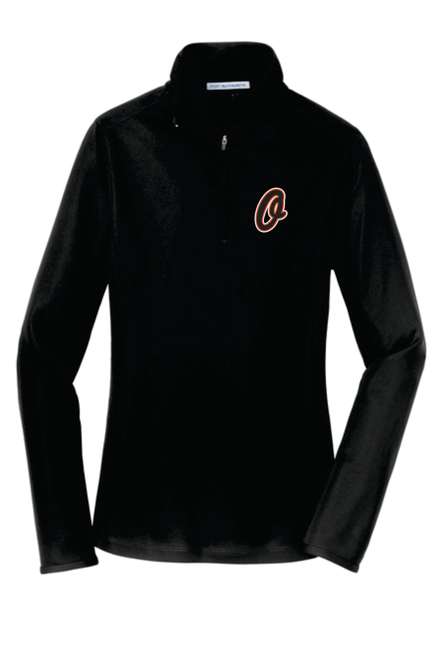 OBB 1/4 Zip Pin Point Mesh Poly Fleece Pullover Women V4