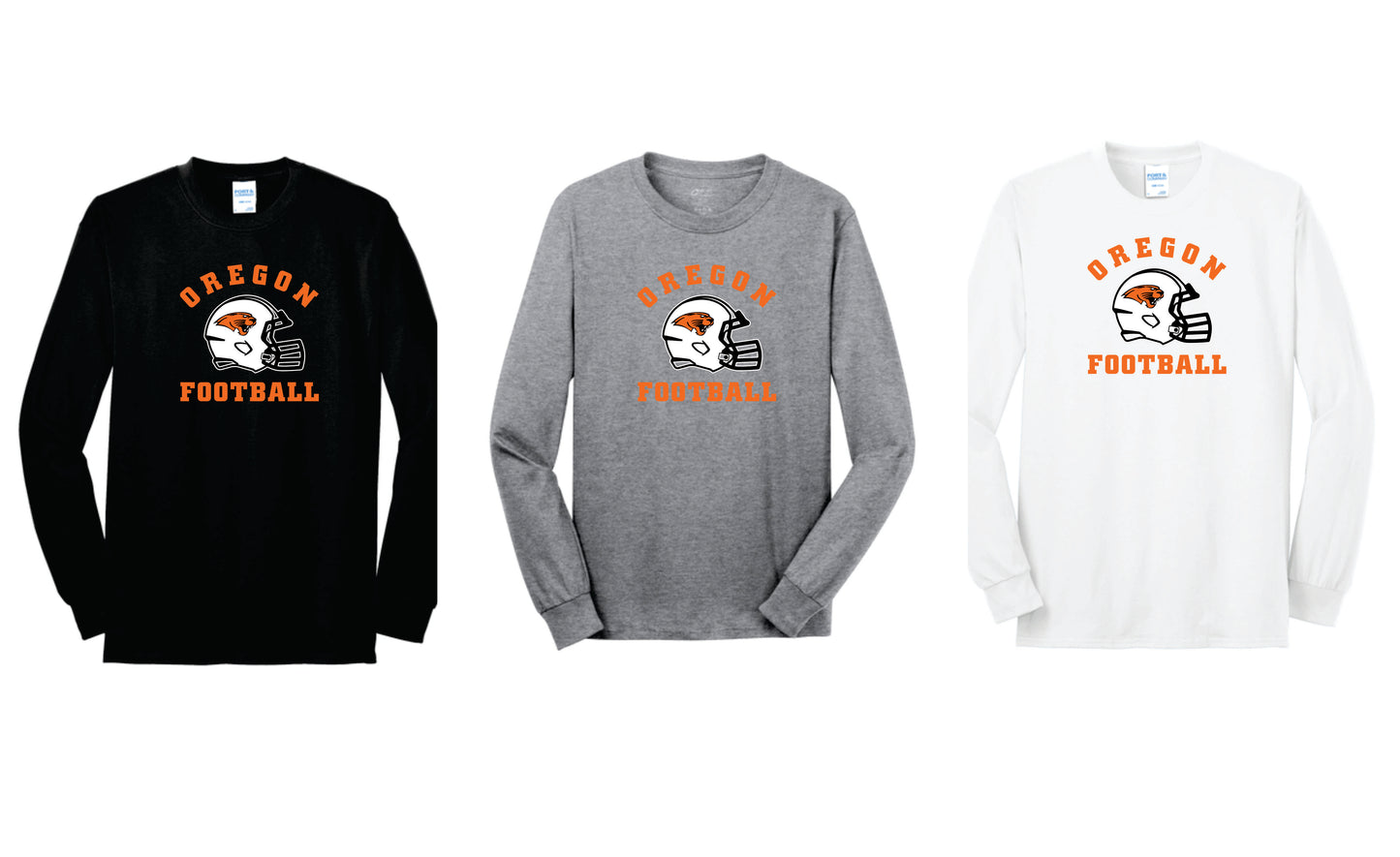 OFB Cotton Blend Long Sleeve Tee. Black, Gray, White. Adult and Youth Sizes V1