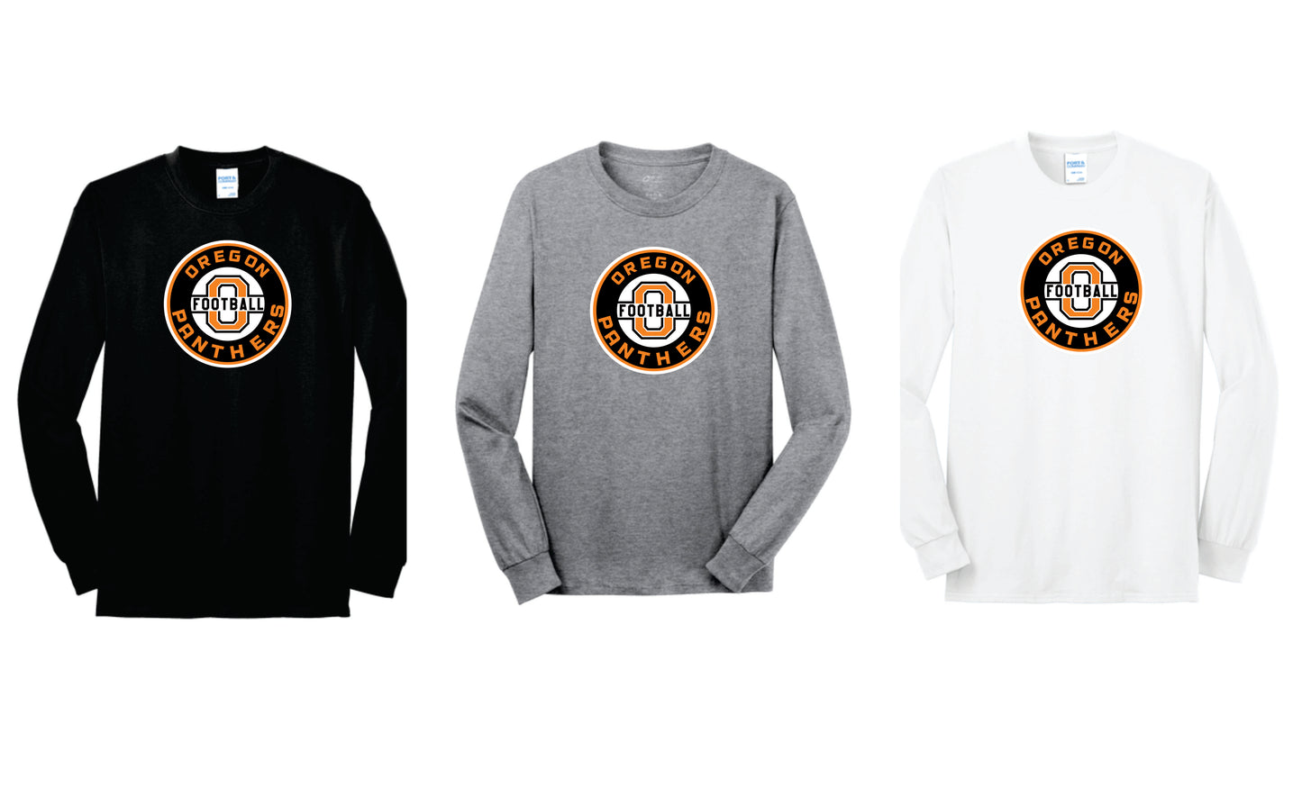 OFB Cotton Blend Long Sleeve Tee. Black, Gray, White. Adult and Youth Sizes V2