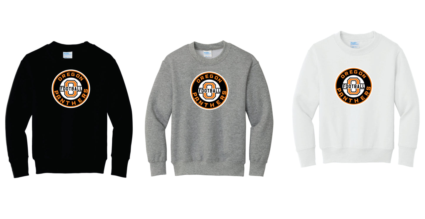 OFB Pullover Crewneck Sweatshirt. Black, White, Gray. Adult and Youth Sizes V2