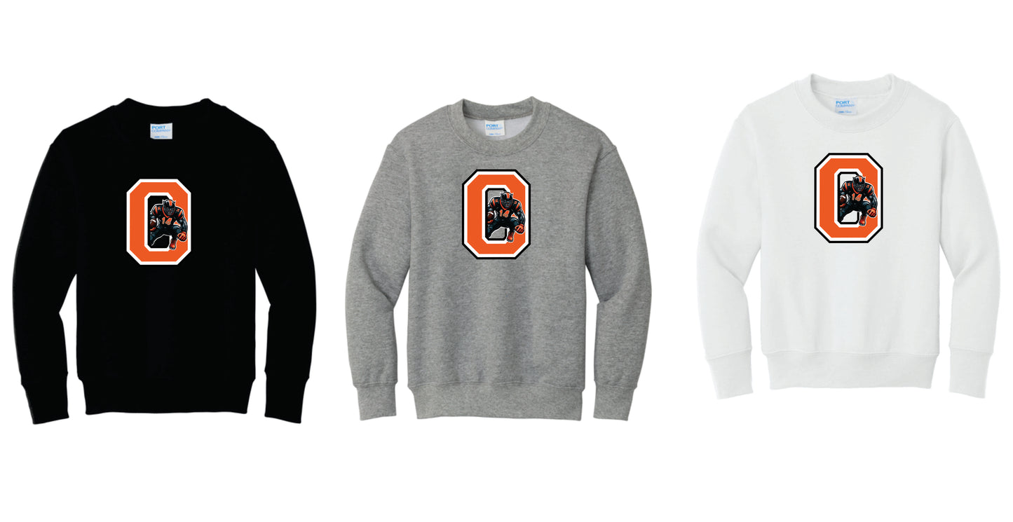 OFB Pullover Crewneck Sweatshirt. Black, White, Gray. Adult and Youth Sizes V3