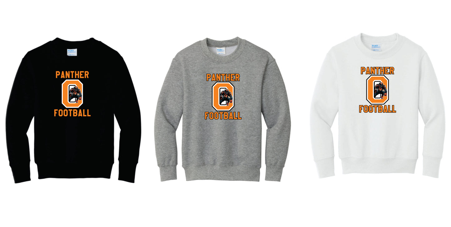 OFB Pullover Crewneck Sweatshirt. Black, White, Gray. Adult and Youth Sizes V4