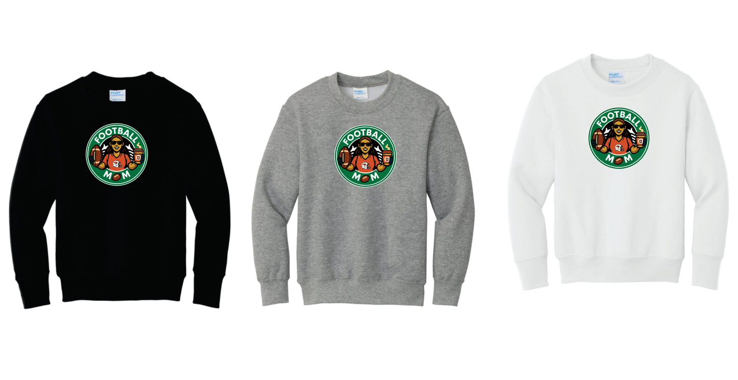 OFB Football Mom Pullover Crewneck Sweatshirt. Black, White, Gray. Unisex Sizes