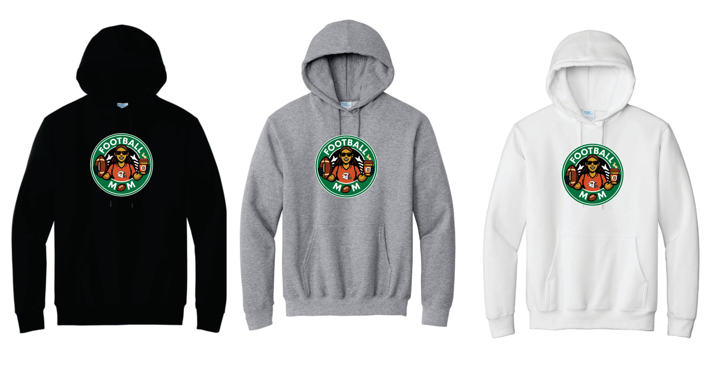 OFB Football Mom Cotton Blend Hoodie. Black, Gray, White. Unisex Sizes