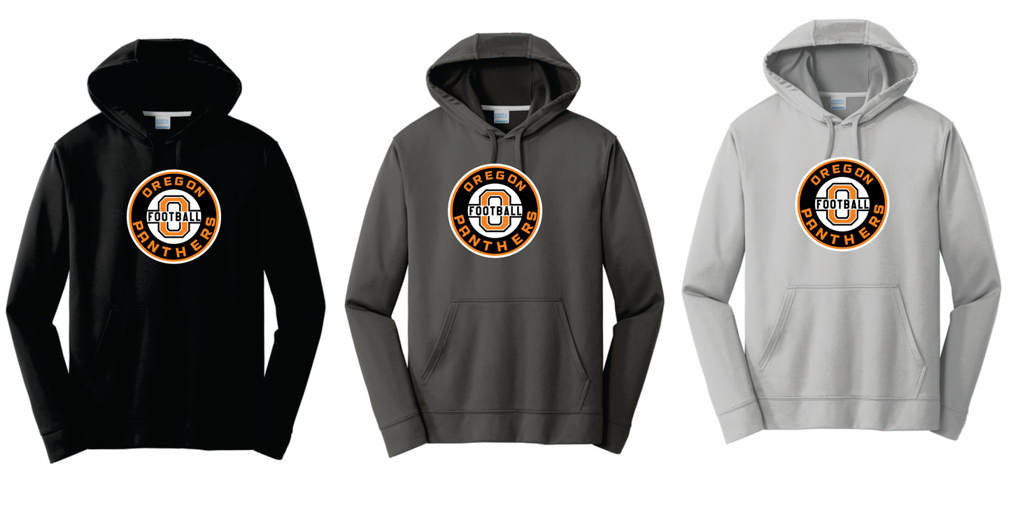 OFB Performance Hoodie. Black, Charcoal,Silver. Adult and Youth Sizes V2