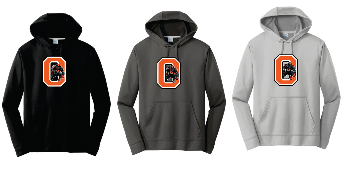 OFB Performance Hoodie. Black, Charcoal,Silver. Adult and Youth Sizes V3