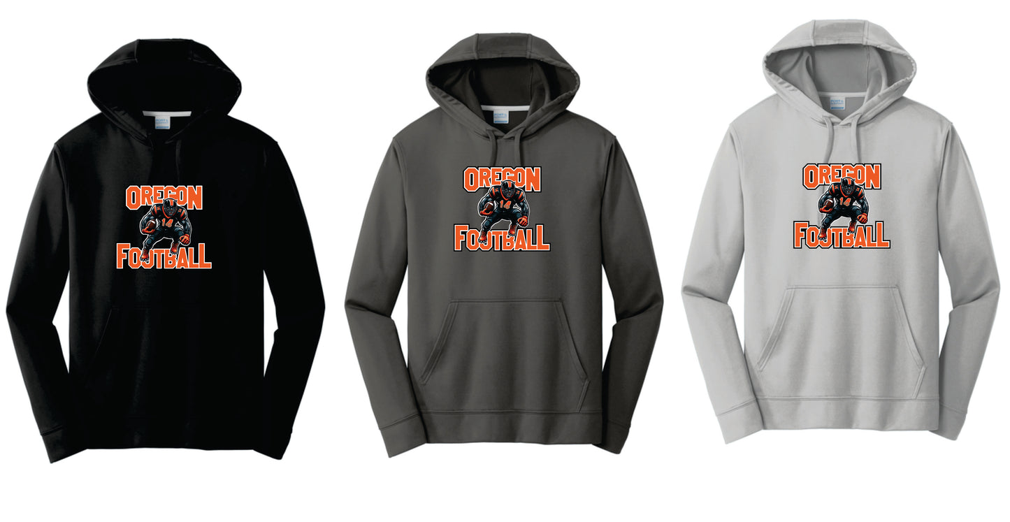 OFB Performance Hoodie. Black, Charcoal,Silver. Adult and Youth Sizes V4