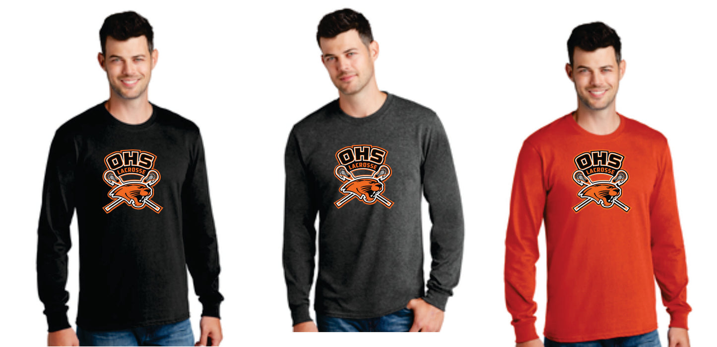 OHS Boys Lacrosse Long Sleeve Blend T-shirt Digital Print Unisex/ Adult OHS1