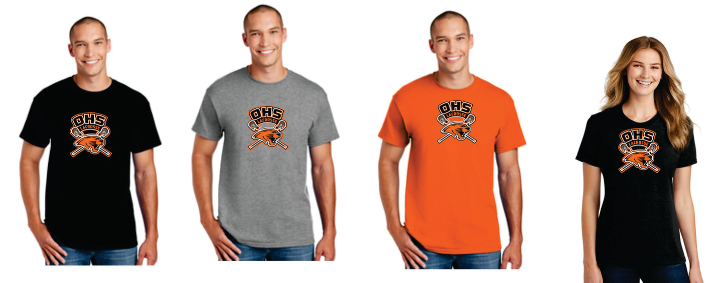 OHS Boys Lacrosse Digital Print Tee Orange, Black or Gray OHS1