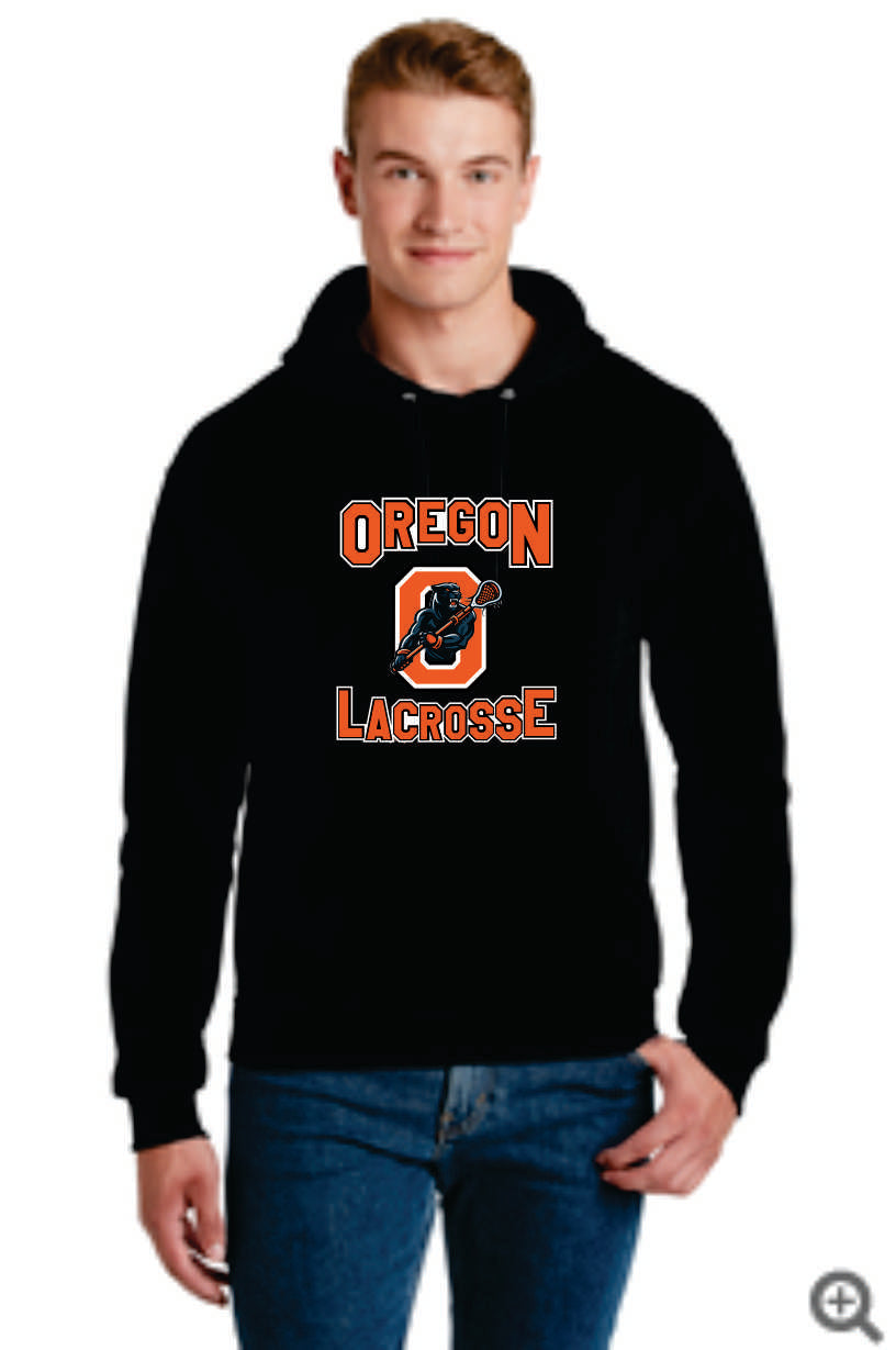 Oregon Lacrosse Digital Print Pullover Hoodie Orange, Unisex/ Women/Youth V4