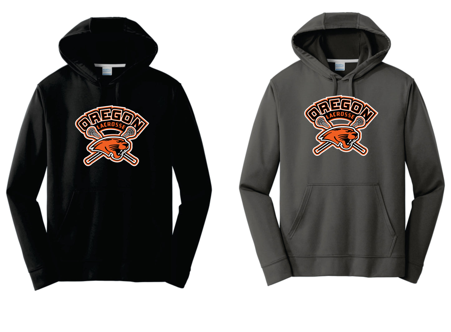 OLAX Performance Hoodie. Black, Charcoal. Adult and Youth Sizes V1