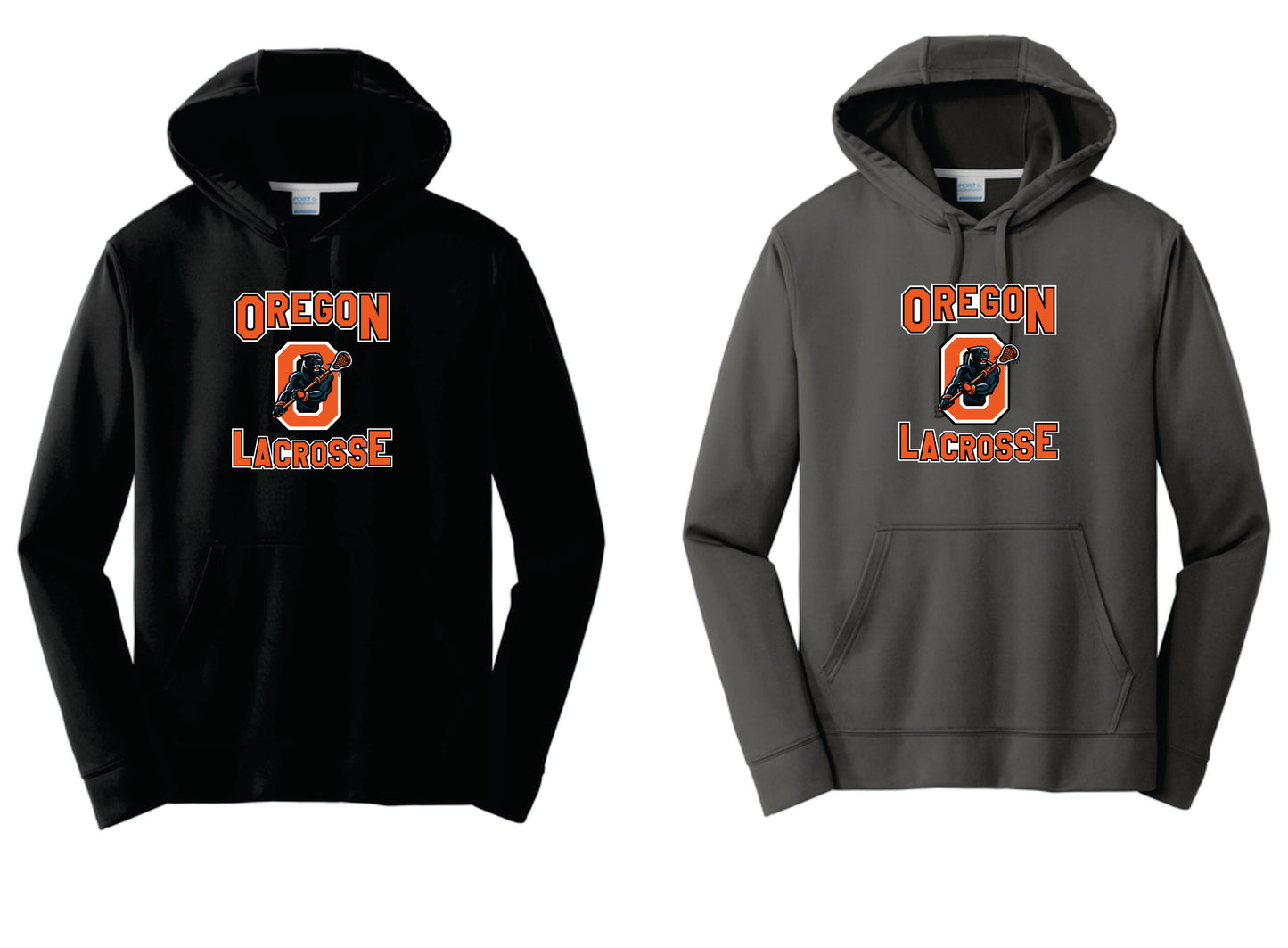 OLAX Performance Hoodie. Black, Charcoal. Adult and Youth Sizes V4