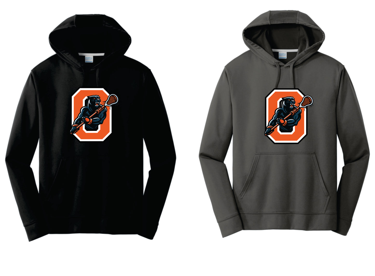 OLAX Performance Hoodie. Black, Charcoal. Adult and Youth Sizes V5