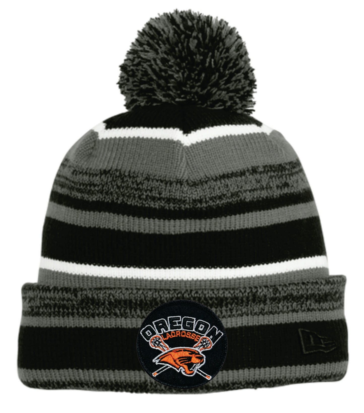 Oregon Lacrosse Premium Pom Beanie V1