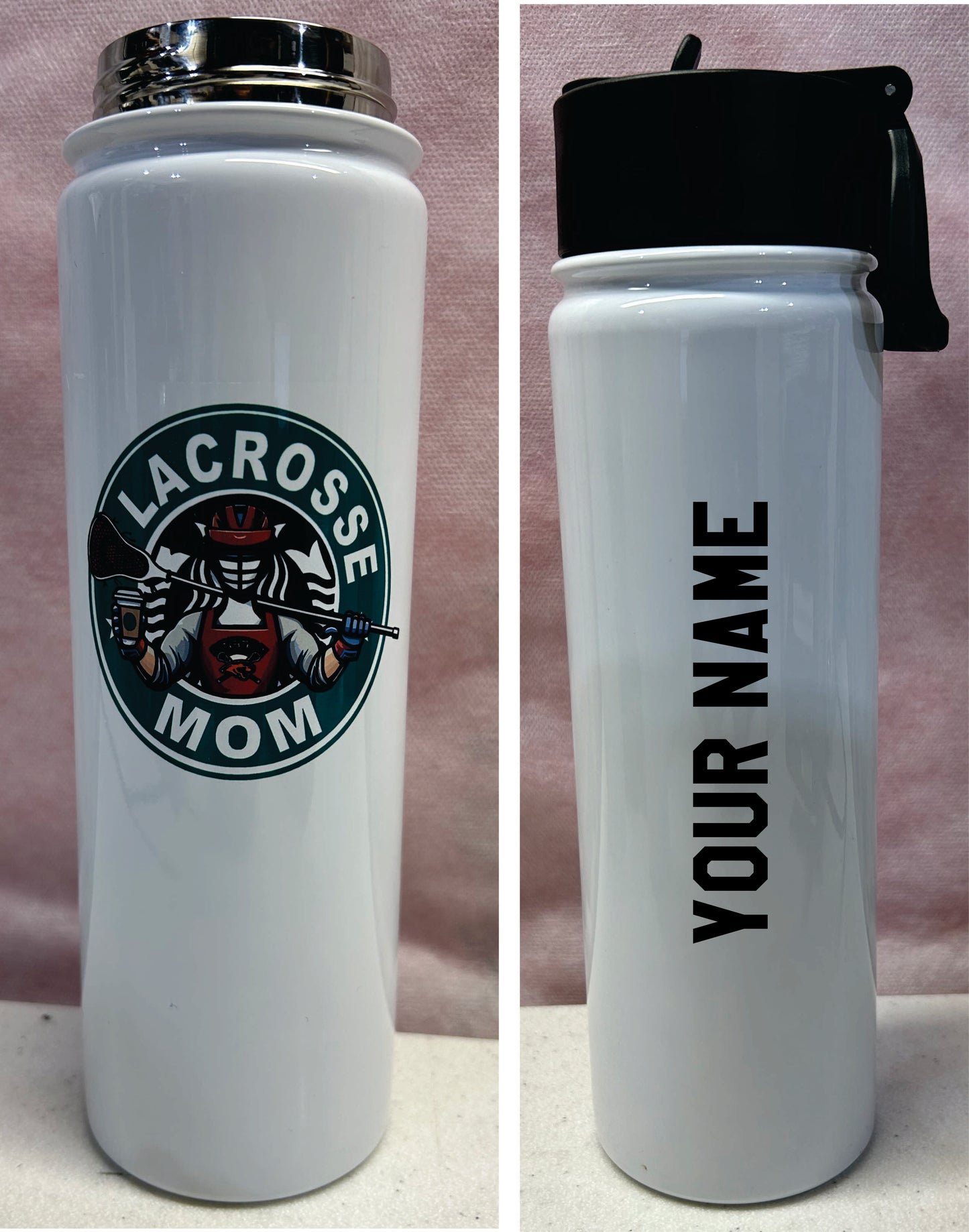 OLAX Water Bottle includes personalization! Lacrosse Mom