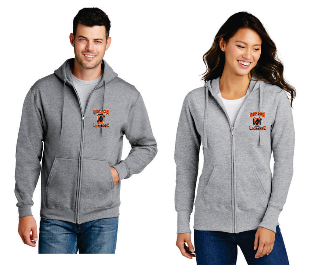 Oregon Lacrosse Digital Print Full Zip Hoodie, Men/ Women/ Youth 4