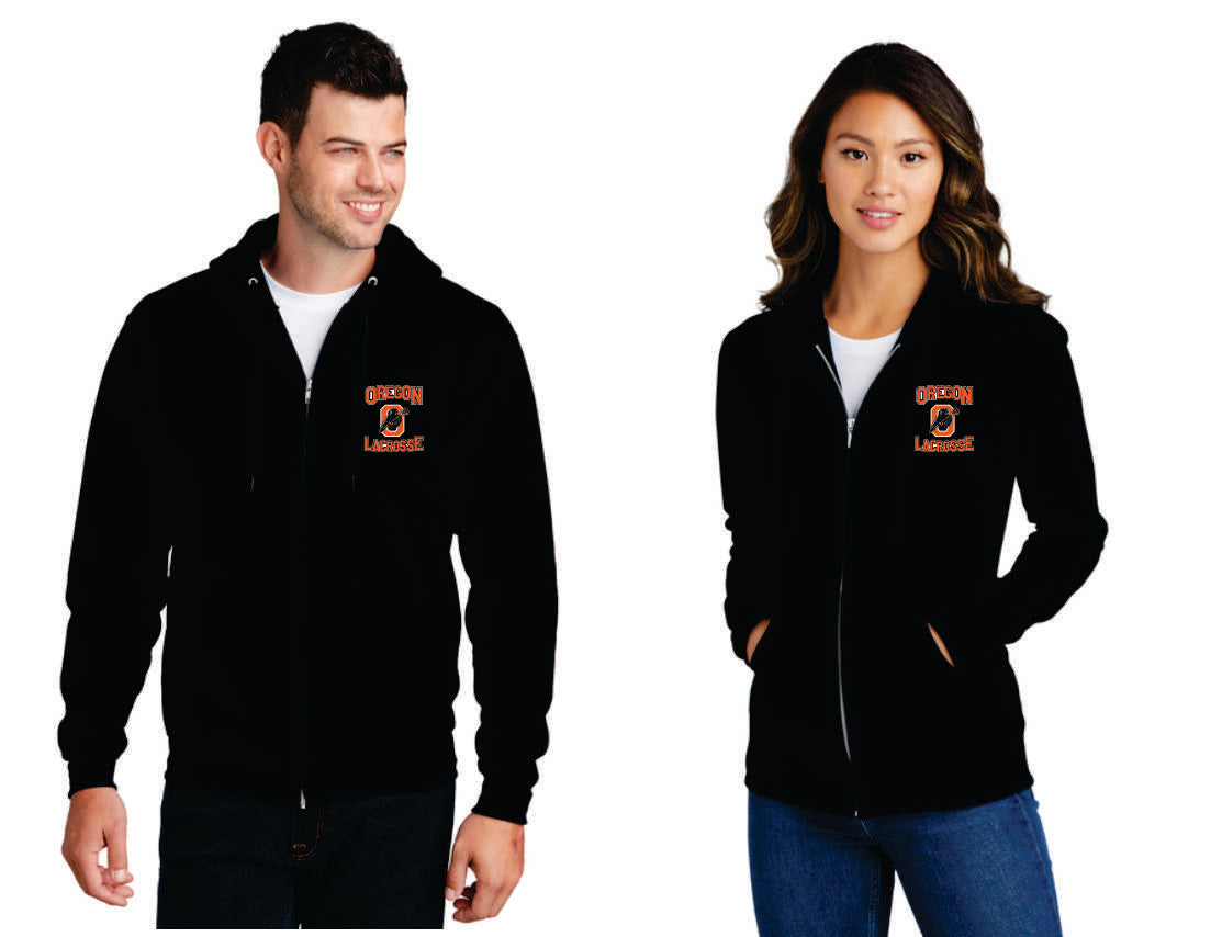 Oregon Lacrosse Digital Print Full Zip Hoodie, Men/ Women/ Youth 4