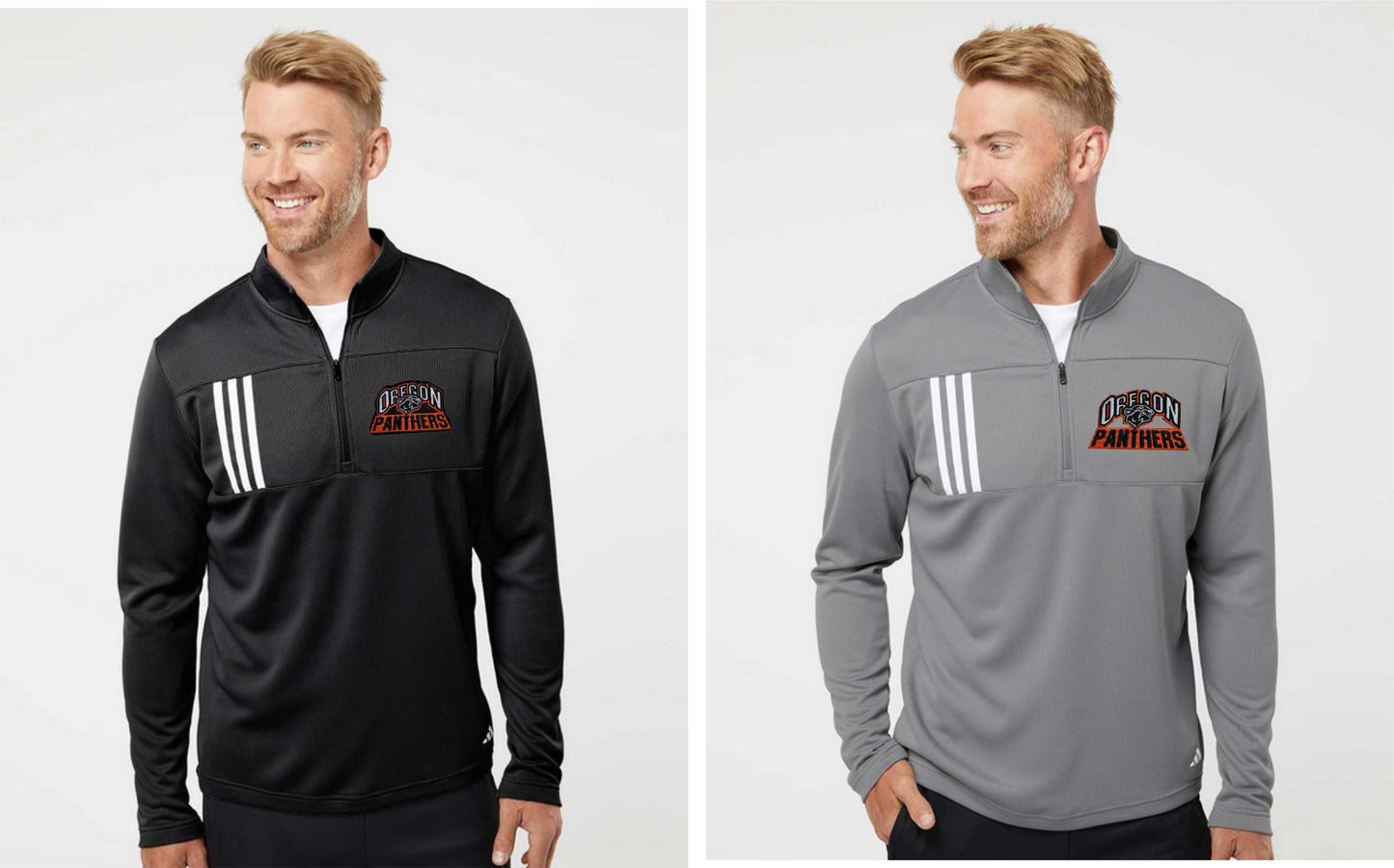 Oregon Panthers Adidas - 3-Stripes Double Knit Quarter-Zip Pullover Men v1