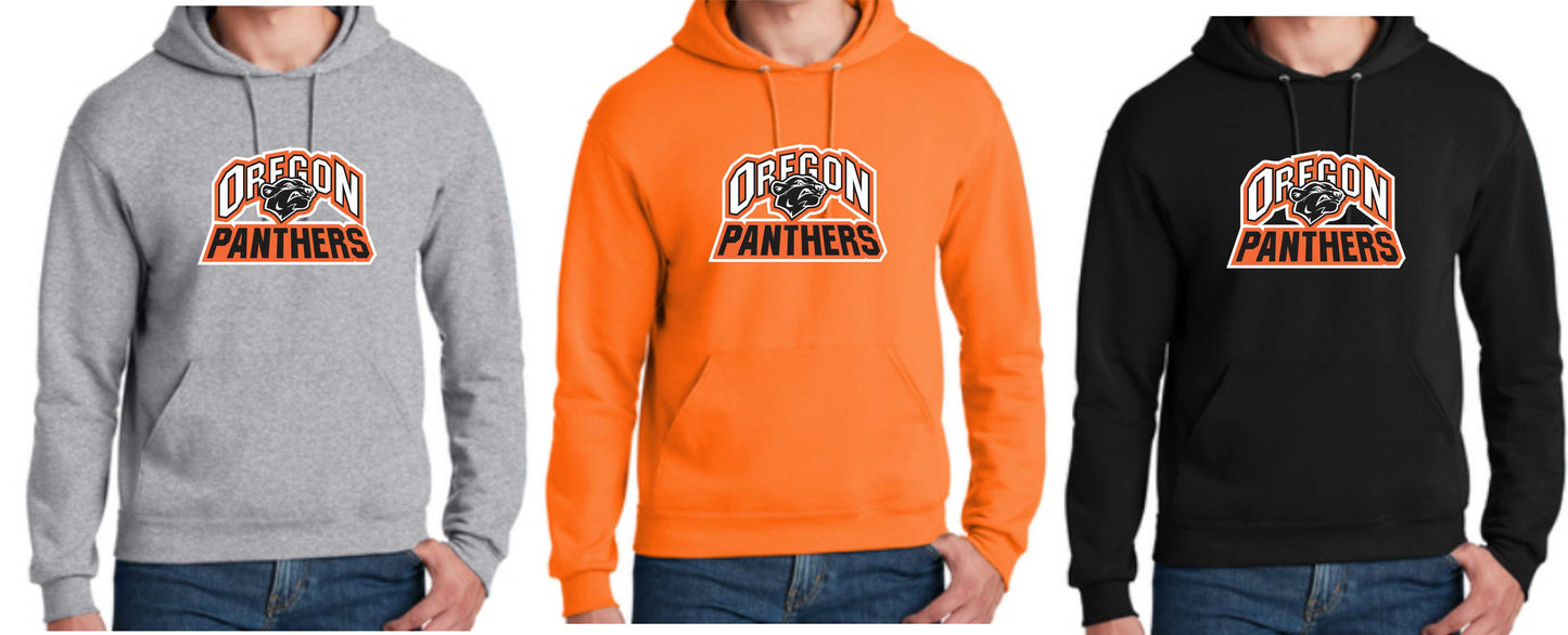 Oregon Panthers Digital Print Hoodie Orange, Black or Gray v1, Youth/ Adult