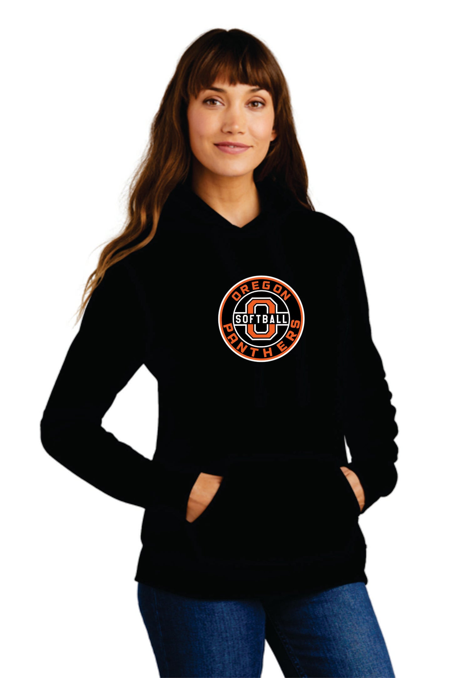 Oregon Softball Digital Print Pullover Hoodie, Women V2