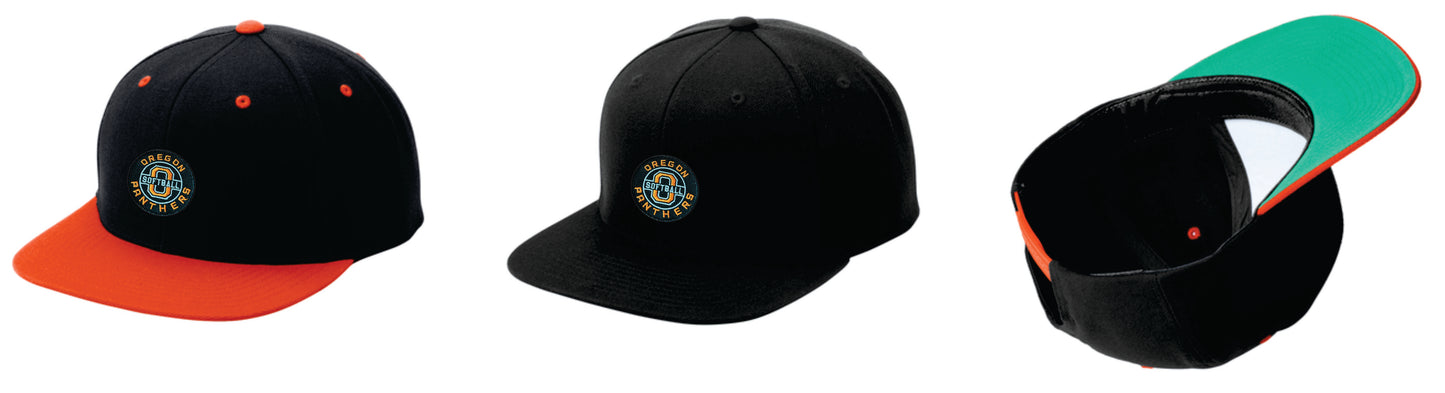 Oregon Softball Flat Bill Hat Panthers Adjustable Fit v2