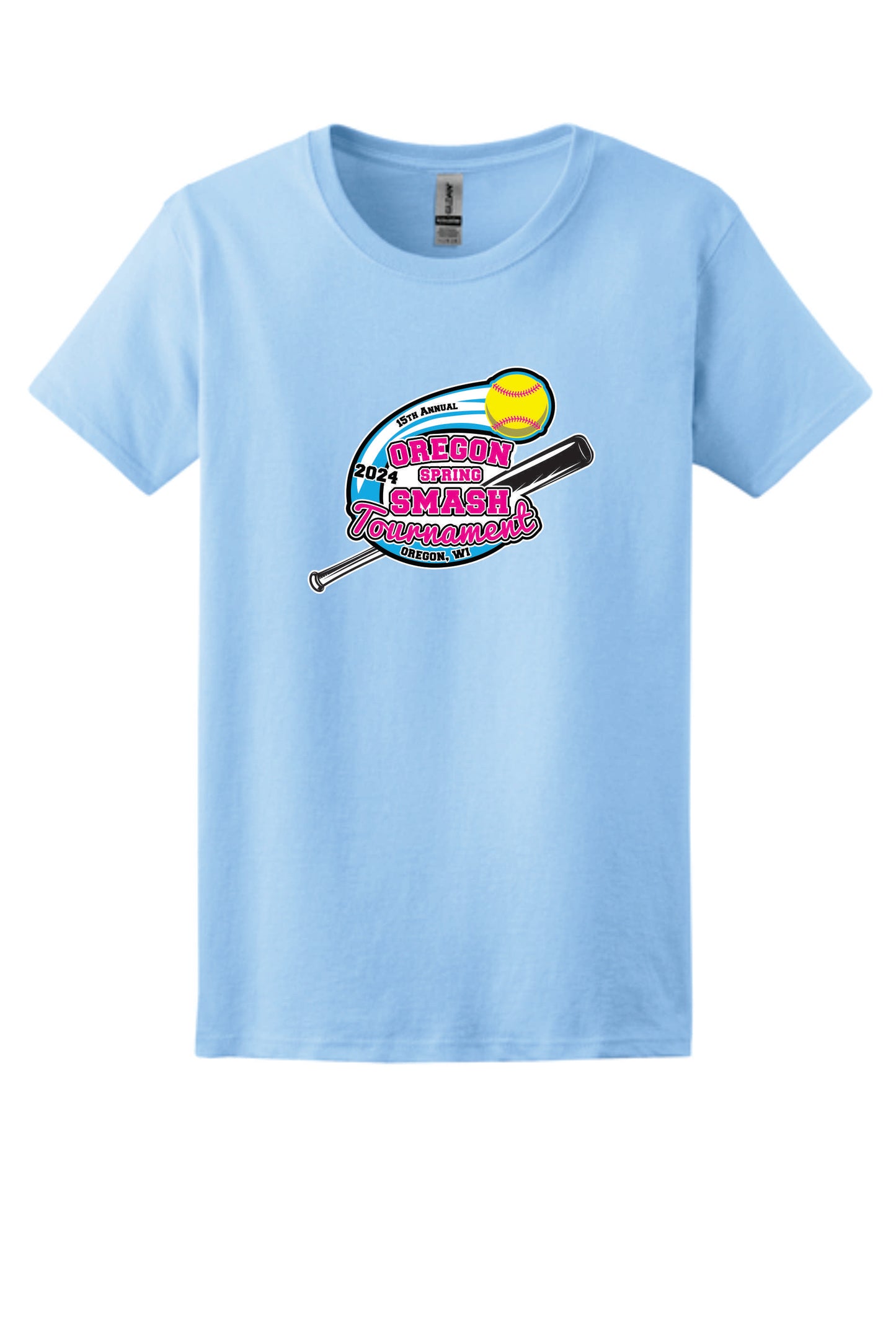 Oregon Summer Smash Tournament Tshirt Women Availalble for post order. Light Blue