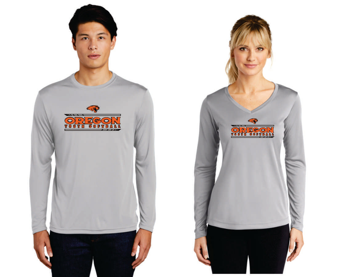 Oregon Softball Sublimated Long Sleeve T-shirt, Men, Women, Youth V1