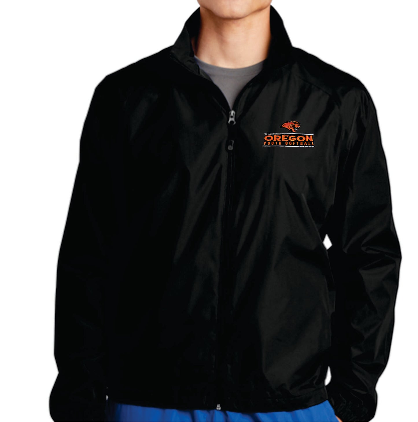 Oregon Softball Full Zip Wind Jacket Unisex/ Youth V1