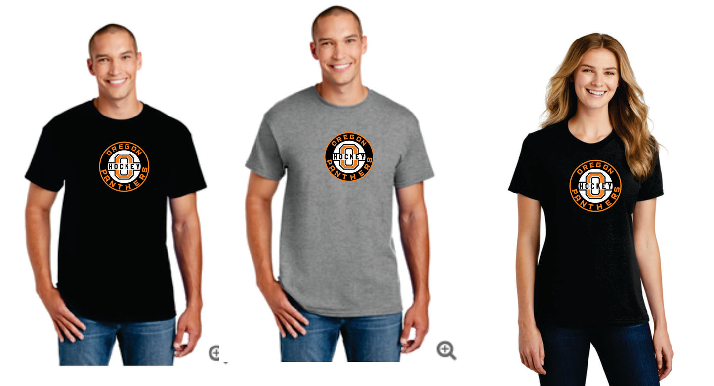 Oregon Panthers Hockey Digital Print Tee Black or Gray v3, Men/ Women/ Youth