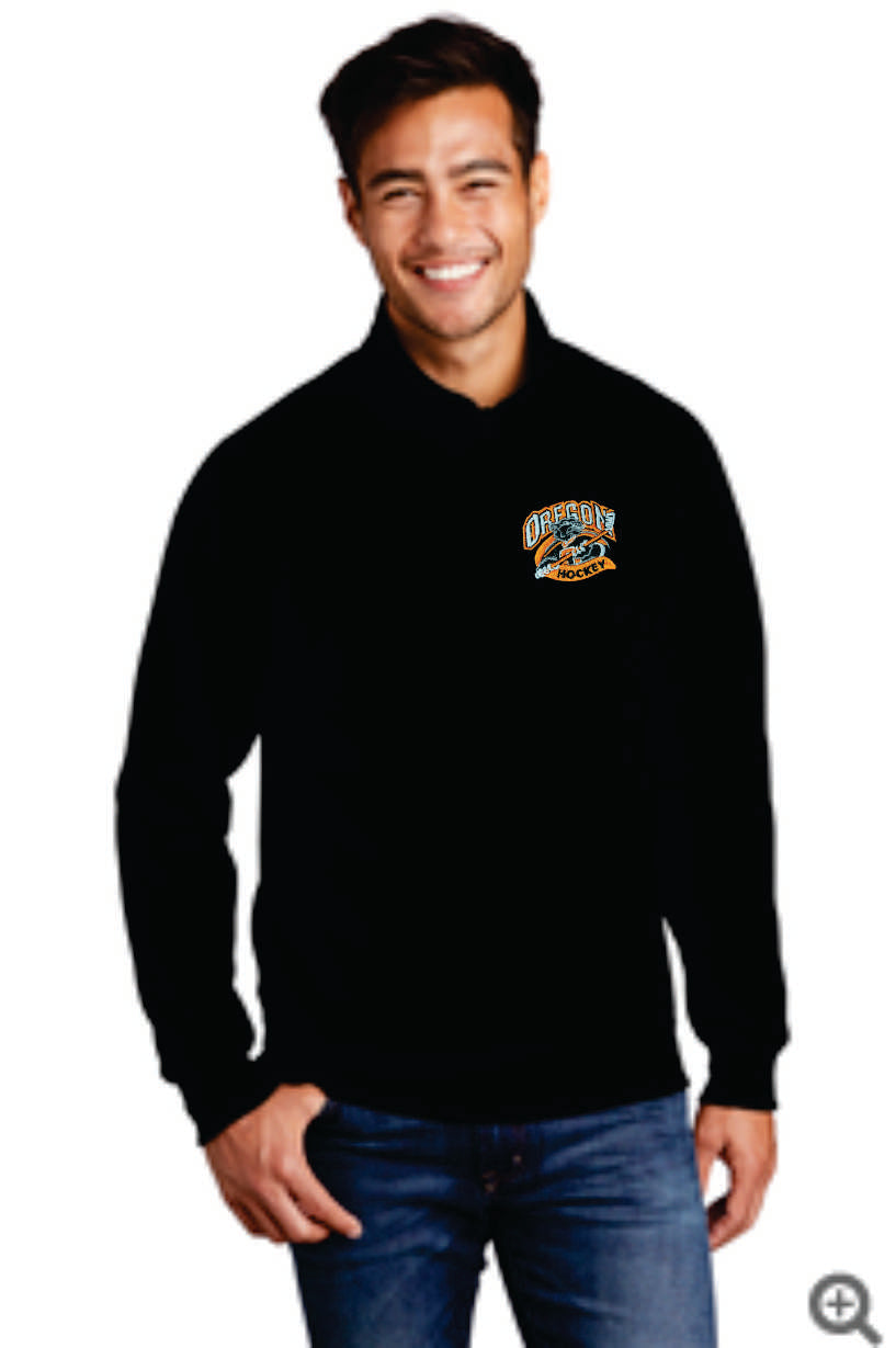Oregon Youth Hockey Embroidered 1/4 Zip Sweatshirt Pullover v1 Men