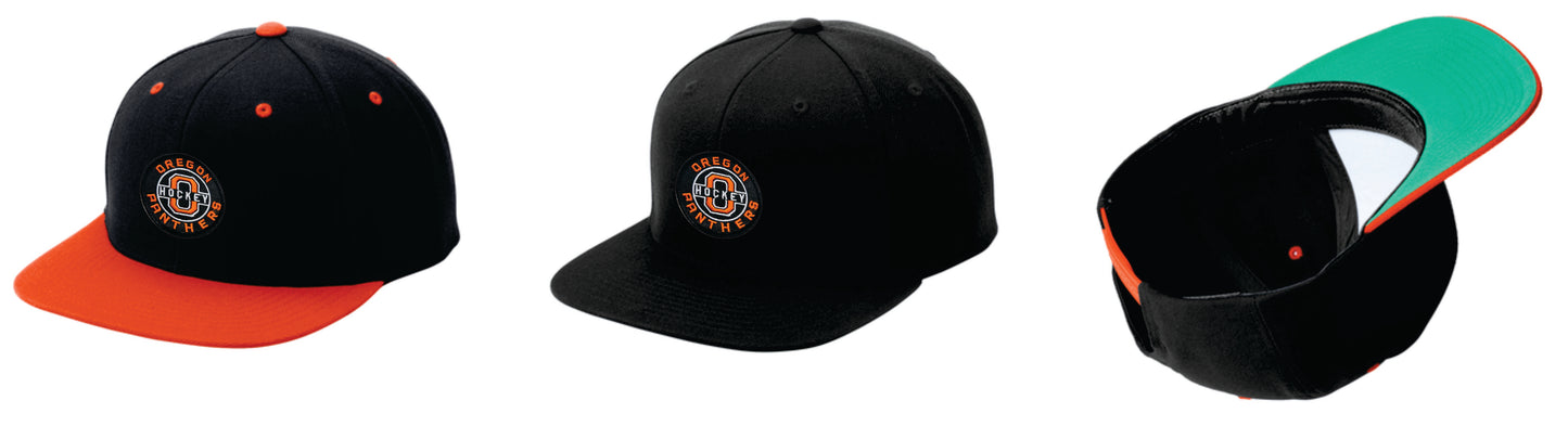 Oregon Hockey Flat Bill Hat Adjustable Fit v2