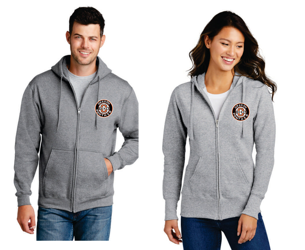 Oregon Hockey Digital Print Full Zip Hoodie, Men/ Women/ Youth V2