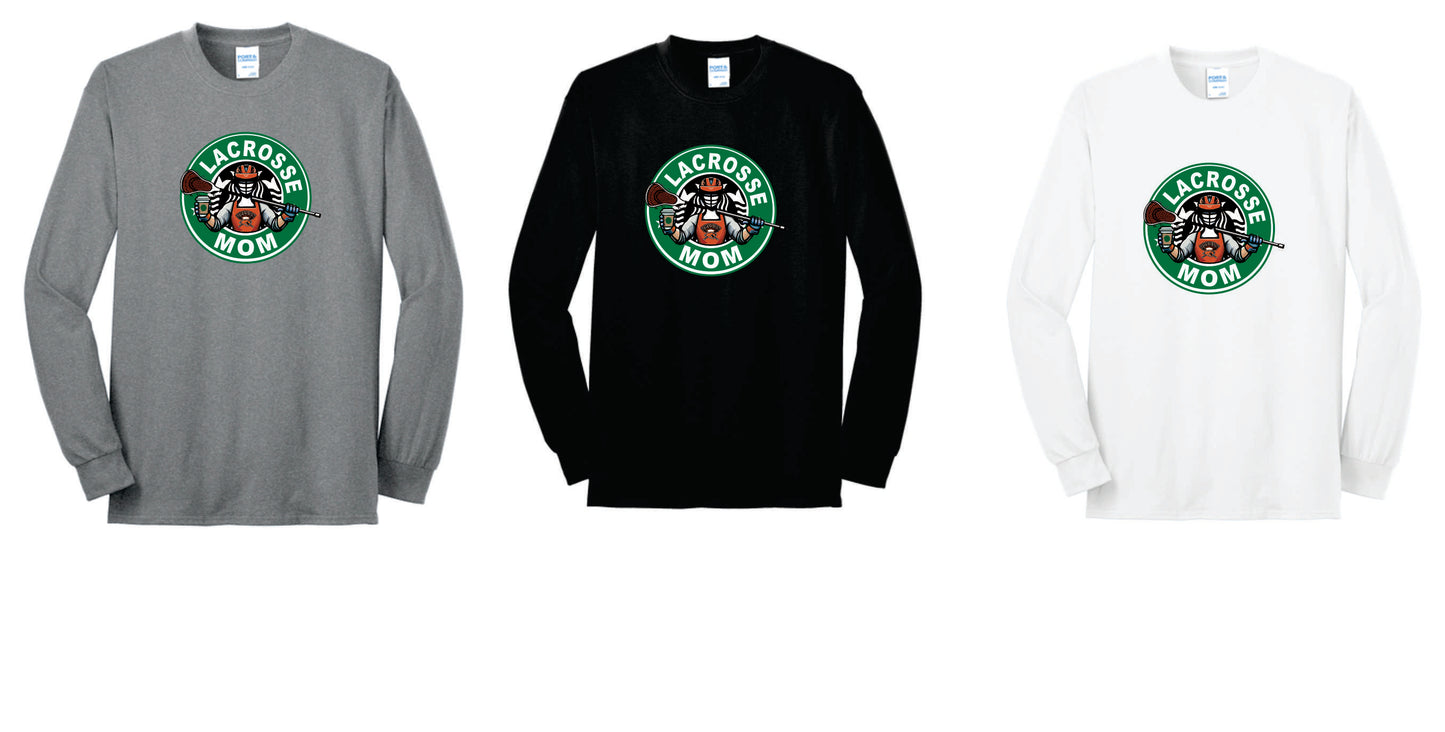 OLAX Lacrosse Mom Long Sleeve T-shirt Digital Unisex and Youth Sizes