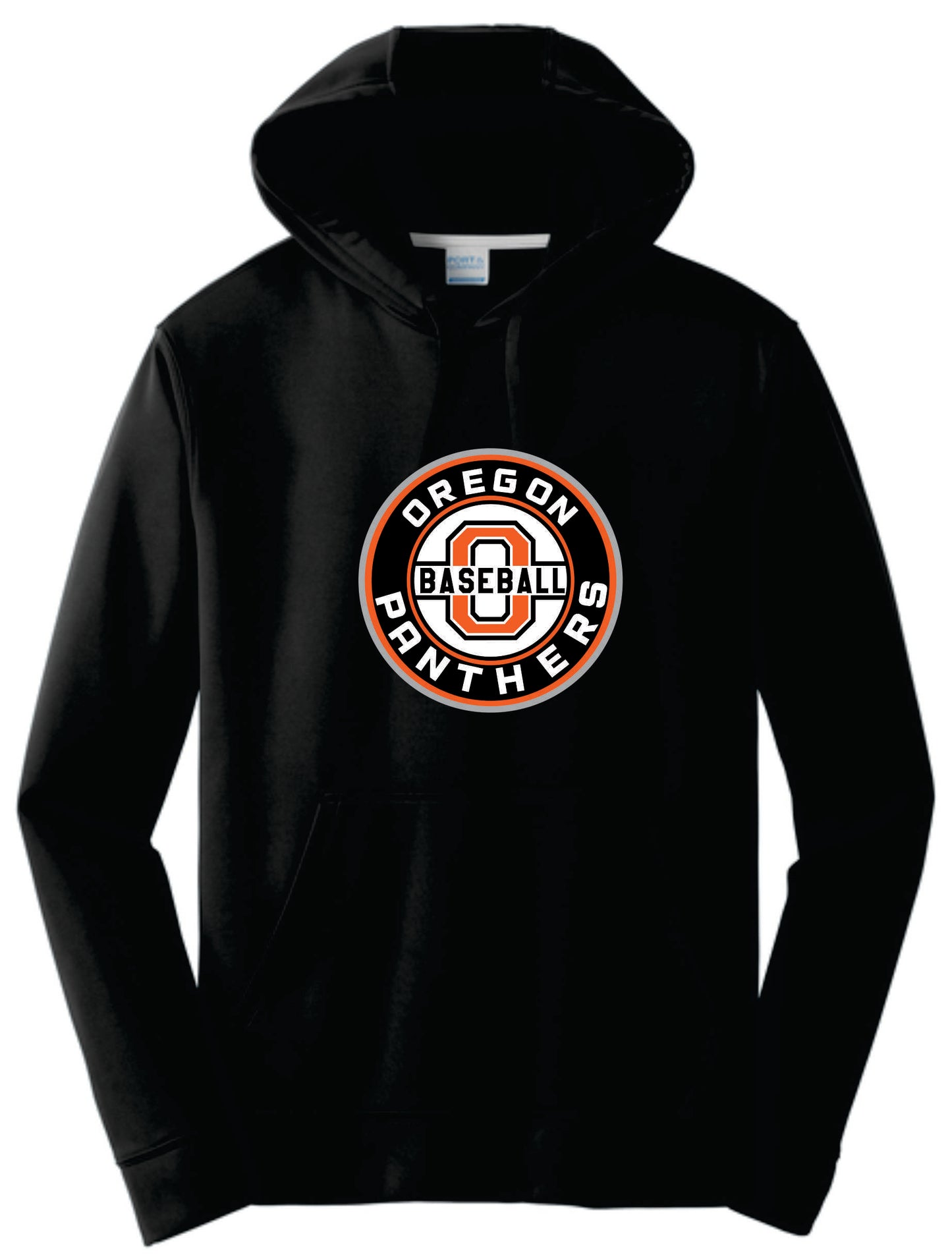 OBB Performance Hoodie. Black, Charcoal,Silver. Adult and Youth Sizes V2