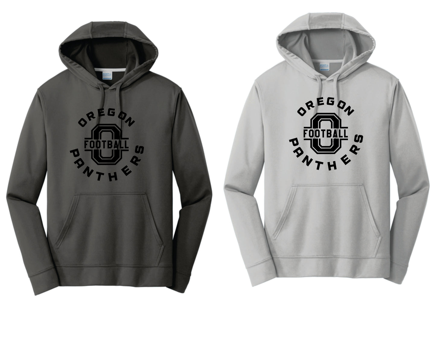OFB Performance Hoodie. Black, Charcoal,Silver. Adult and Youth Sizes V5