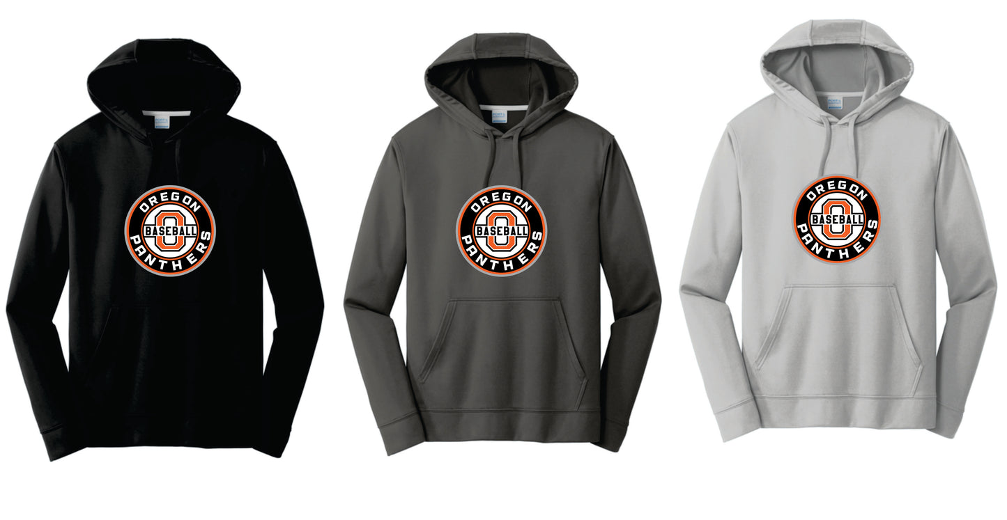 OBB Performance Hoodie. Black, Charcoal,Silver. Adult and Youth Sizes V2